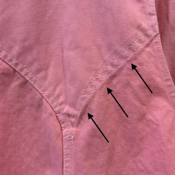 Davidson Studio Dyed Pink Bib Overalls Size 30x32 Rugged Blue Brand Painter - Picture 10 of 10